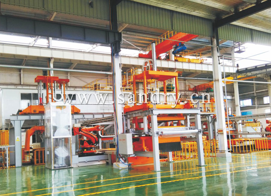 Full automatic V process casting molding line