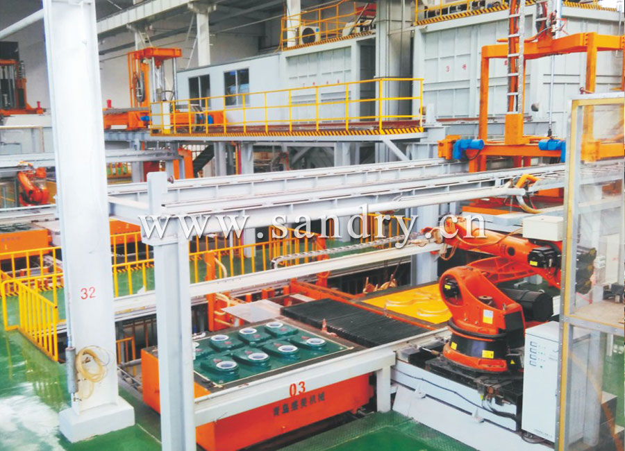 Full automatic V process casting molding line