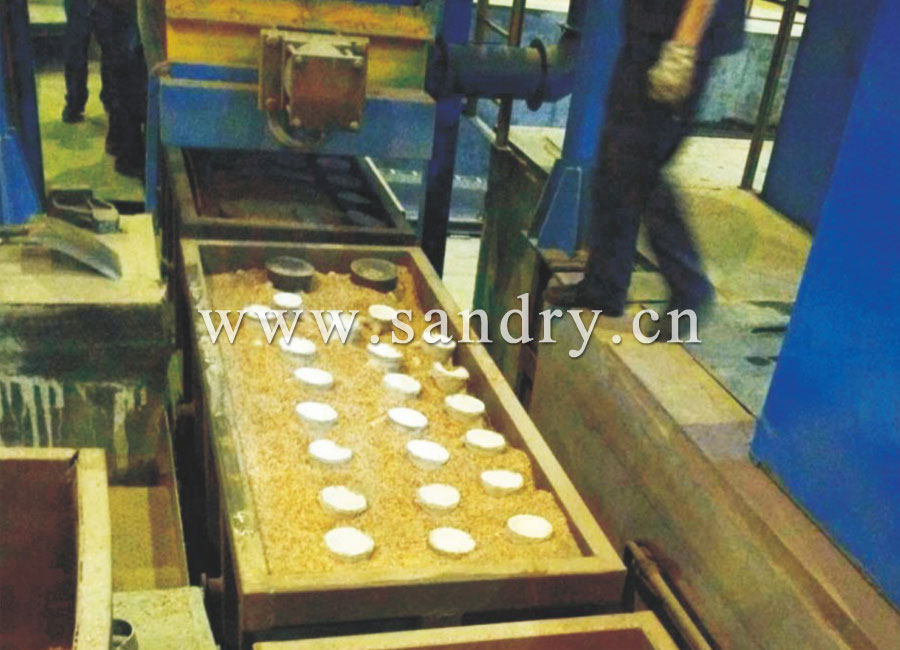 Precision cast/resin coated cast shell mold sand preparation system